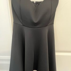 Black strapless dress